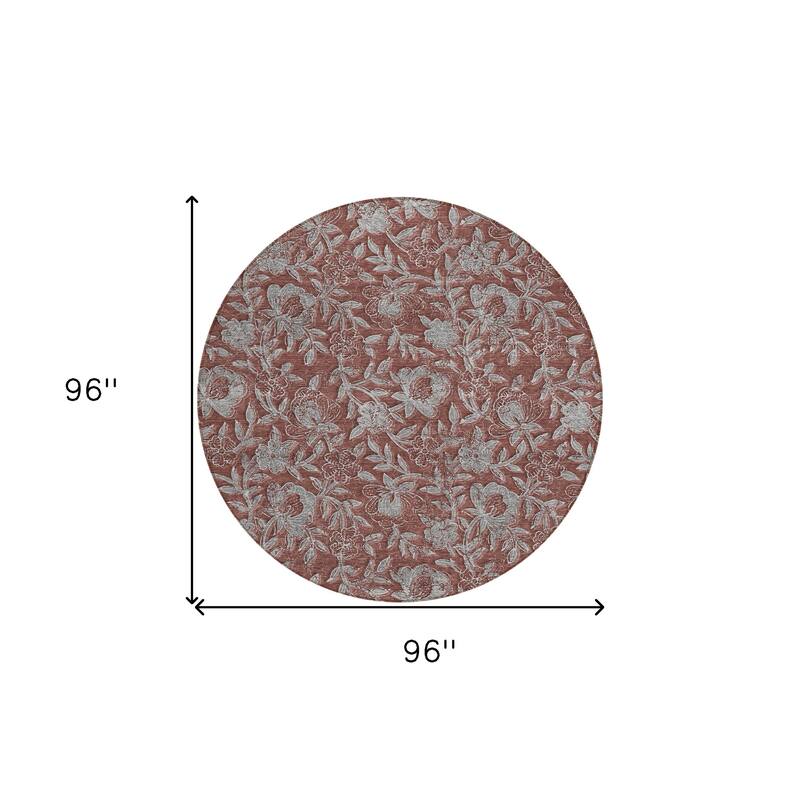 HomeRoots Floral Transitional Rectangle Outdoor Rug