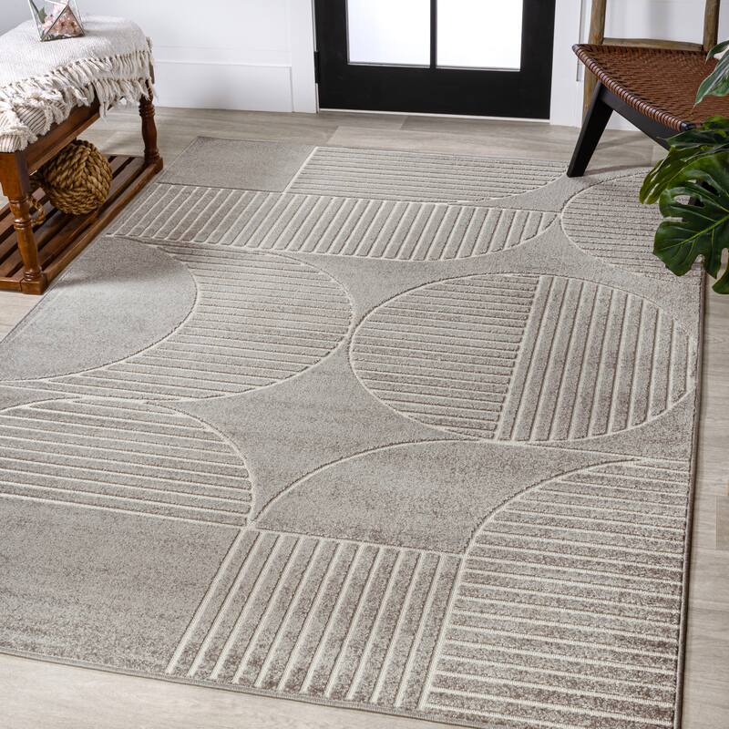 JONATHAN Y Dila Geometric Arch Scandi Striped Ivory/Cream Area Rug