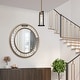 preview thumbnail 6 of 17, LALUZ Modern 1-Light Black Gold Kitchen Island Pendant Light with Clear Glass for Dining Room
