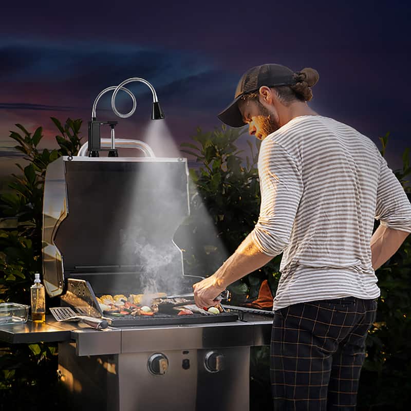 LED Concepts 360 Degree Flexible Gooseneck BBQ Grill LED Lights with Magnetic Base - Weather Resistant