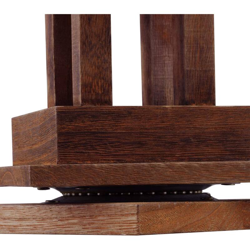 Natural Wood Rotating 36 Hooks Jewelry Tower
