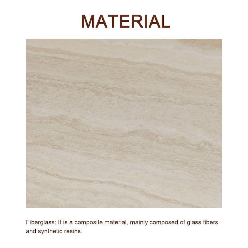 Round Coffee Table - Mars Pattern Design, No Assembly Required