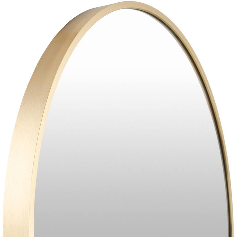 Livabliss Aranya Modern Aluminum Oval Pill-Shaped Accent Mirror