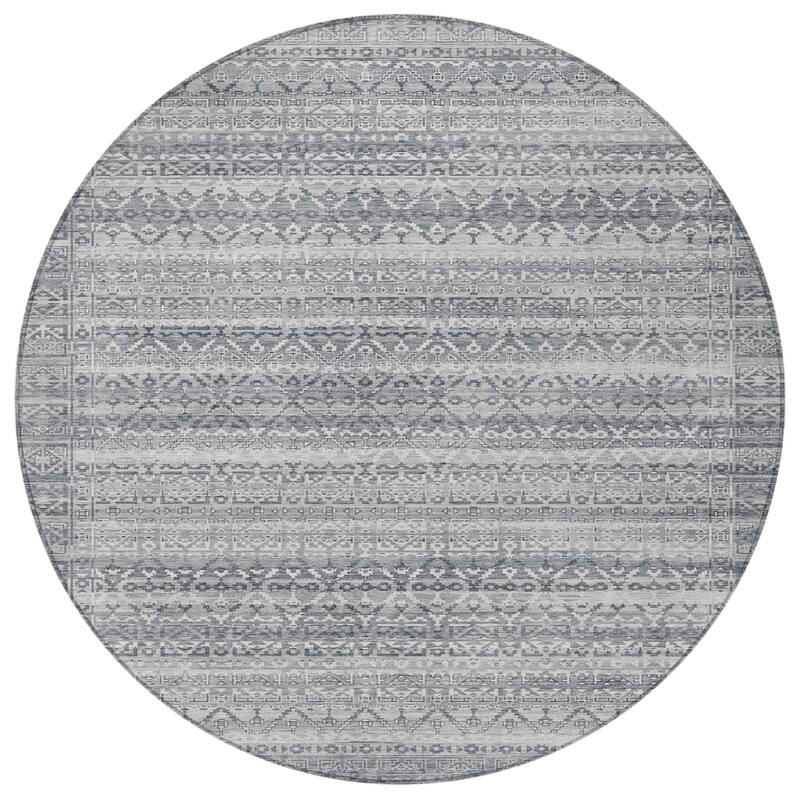HomeRoots Striped Transitional Rectangle Outdoor Rug