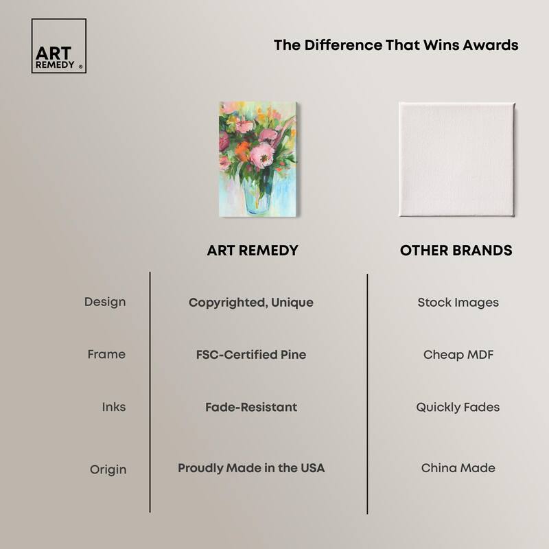 Charming Bouquet Canvas by Art Remedy, Gallery Wrapped