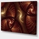preview thumbnail 4 of 10, Designart "Brown Symmetrical Fractal Pattern" Floral Canvas Wall Art - Brown