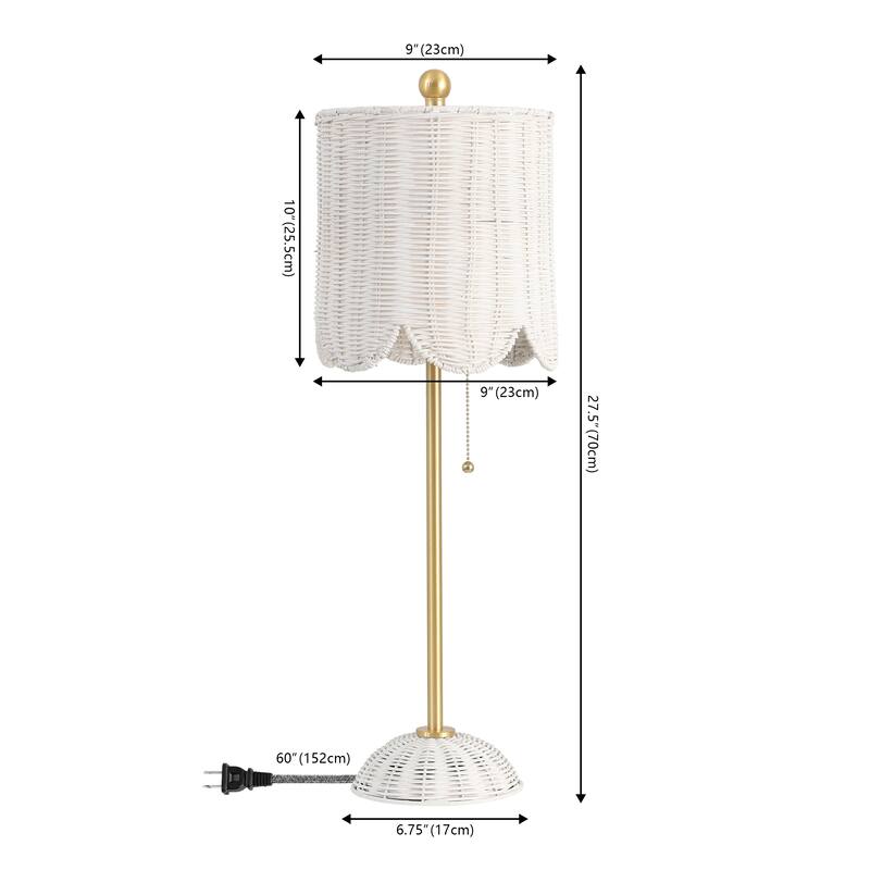 27.5" LED Table Lamp with Pull Chain (Set of 2), by JONATHAN Y