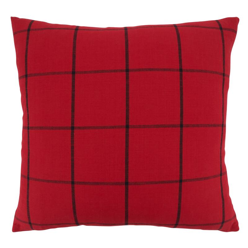 Large Plaid Design Pillow