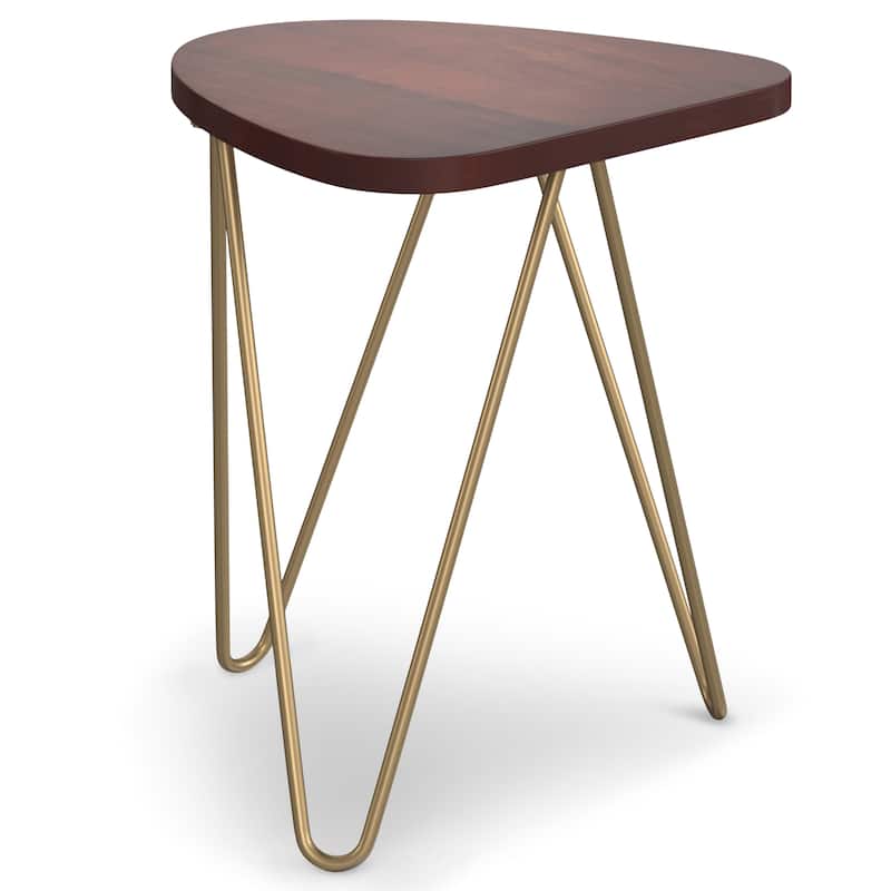 WYNDENHALL Tillman Modern 18 inch Wide Metal and Wood Accent Side Table - 18 W x 18 D x 21 H