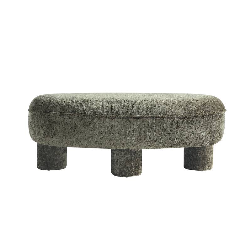 Manhattan Comfort Tribeca Chenille Accent Ottoman
