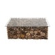 preview thumbnail 17 of 63, Brown Driftwood Handmade Collage and Pedestal Base Coffee Table with Tempered Glass Top - 48" round x 16"