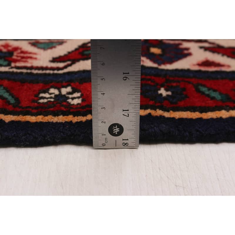 ECARPETGALLERY Hand-knotted Andelz Dark Navy Wool Rug - 3'7 x 17'6