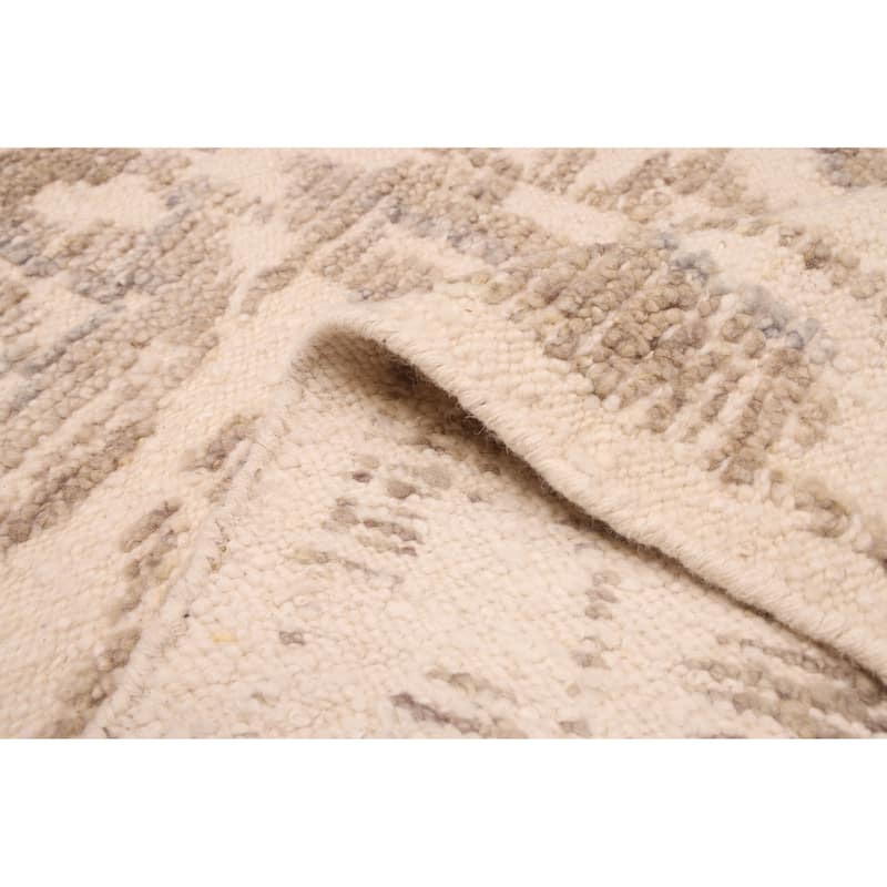 ECARPETGALLERY Hand-knotted Looma Cream, Taupe Wool Rug - 8'3 x 9'7