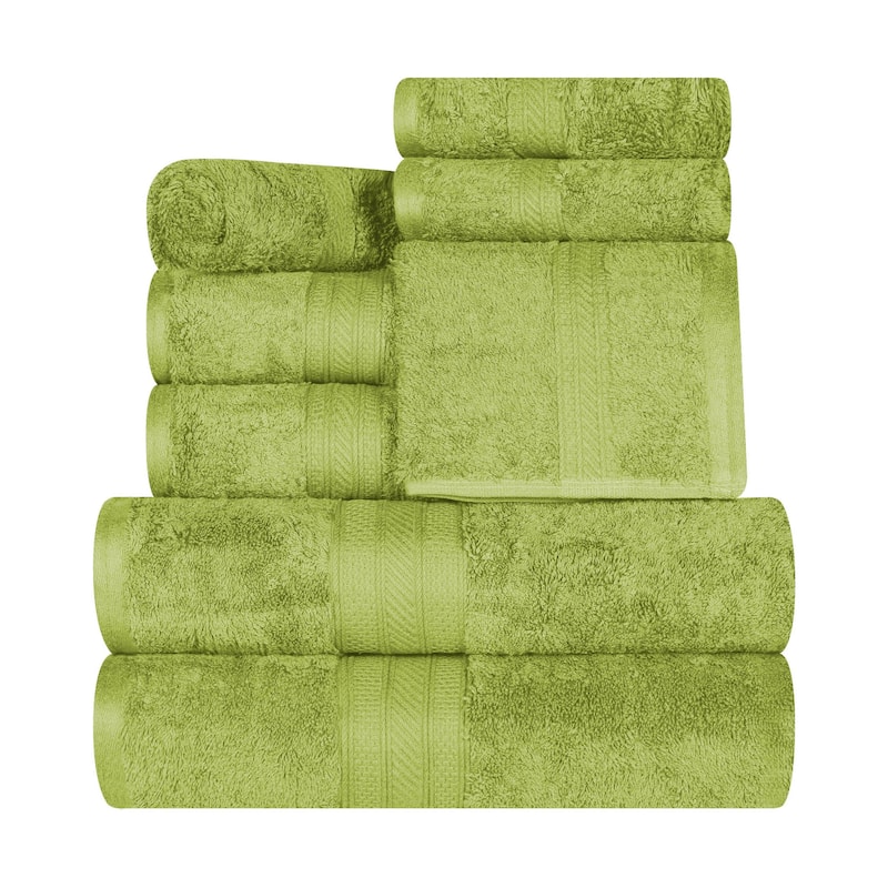 Superior Long Staple Cotton Ultra-Plush Solid 8-Piece Towel Set