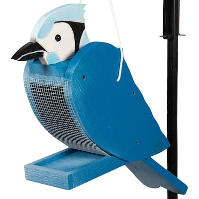 Pine Blue Jay Bird Shaped Feeder