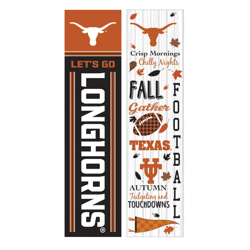 47" Double Sided Seasonal Porch Leaner, University of Texas - 47" x 11.25"