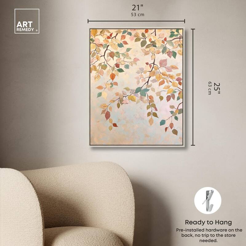 Leaf Swirl Canvas by Art Remedy