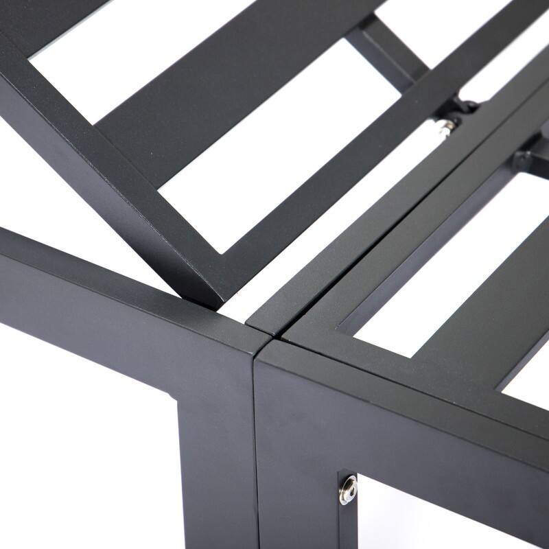 Chelsea Heavy-Duty Aluminum Outdoor Chaise Lounge with Machine-Washable Fade-Resistant Cushions, Lay-Flat Design