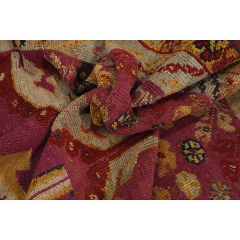Antique Vegetable Dye Handmade Oushak Turkish Rug 3x4 - 4' 4'' X 3' 3''