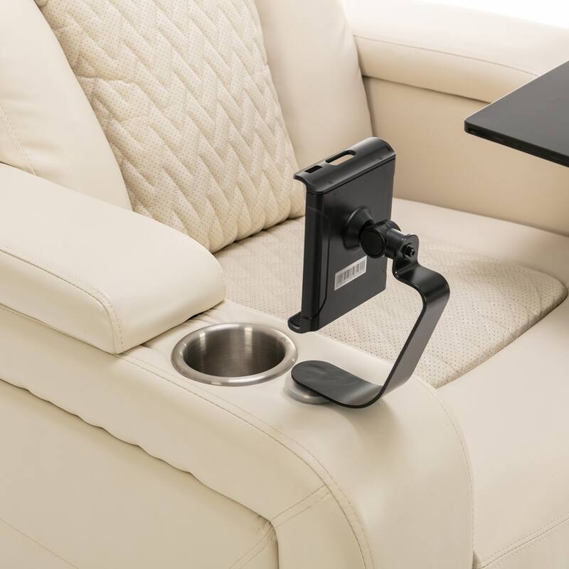 270 Degree Swivel PU Leather Power Recliner