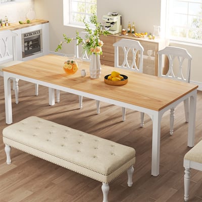 Dining Table for 6-8 Person, 78 inch Long Rectangular Kitchen Dining Table for Living Room