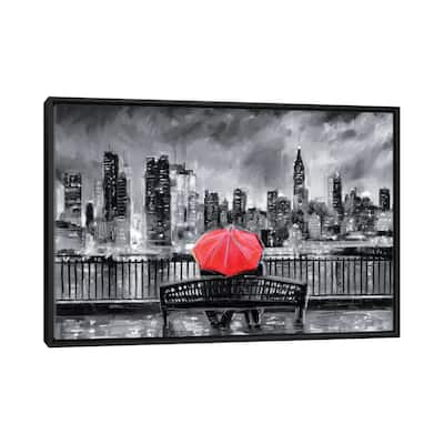 iCanvas "NY In Love In Red" by P.D. Moreno Framed Canvas Print