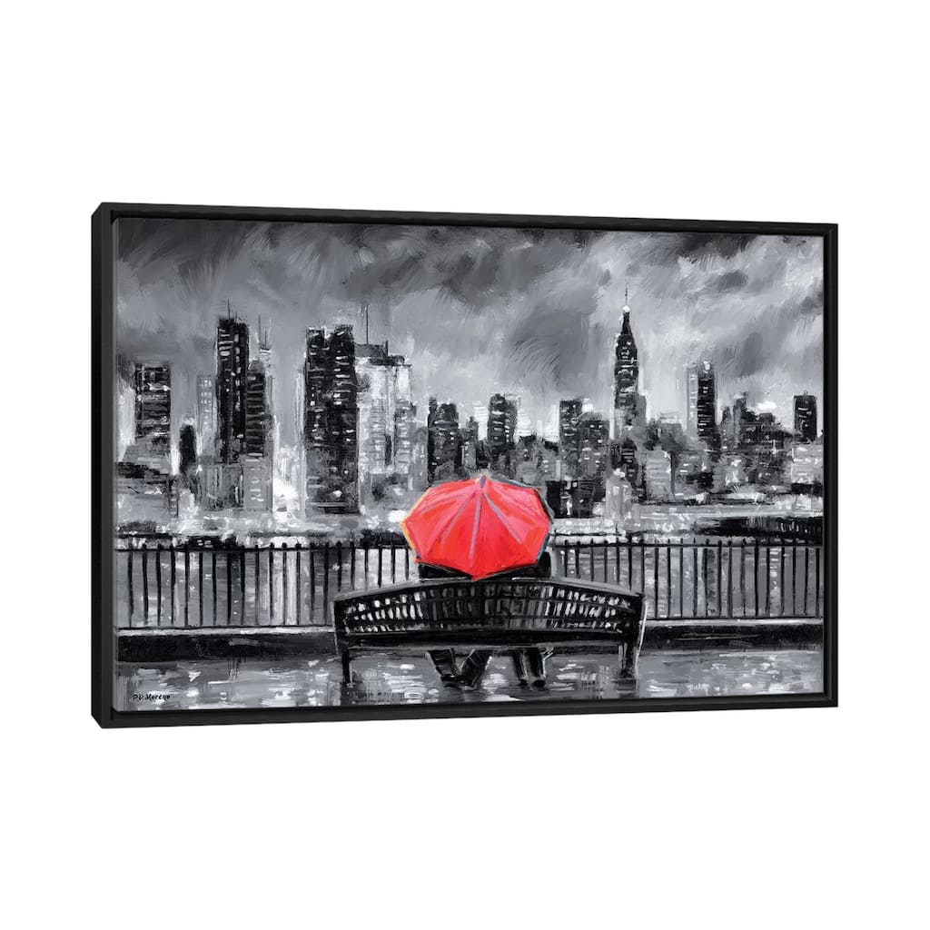 iCanvas "NY In Love In Red" by P.D. Moreno Framed Canvas Print