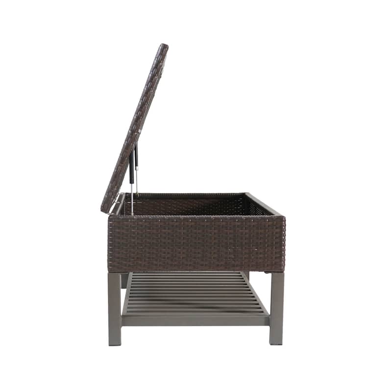 Rattan Storage Bench