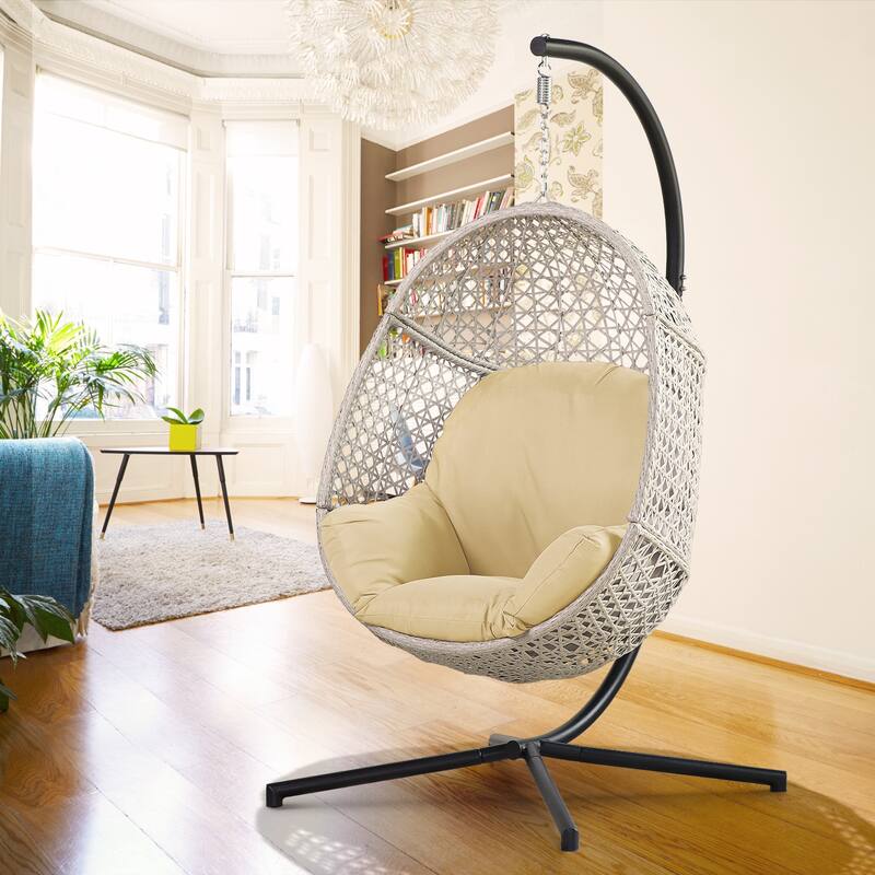 Large Hanging Egg Chair with Stand for Outdoor Bed Bath & Beyond