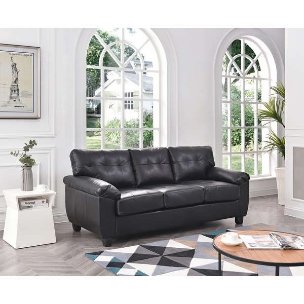 Faux leather shop 2 seater sofa