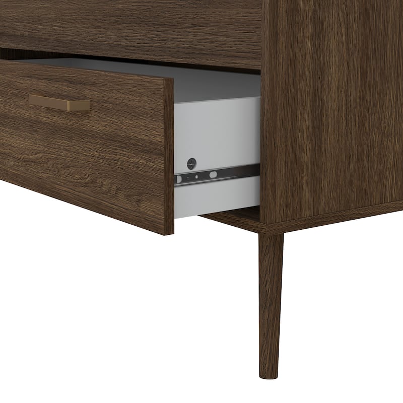 Carson Carrington Kristiansund Tone 8-Drawer Double Dresser, Mocha Oak