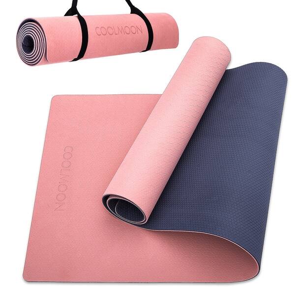 slide 2 of 35, TPE Yoga Mat Non Slip Women and Men Pilates Mat with Carrying Strap