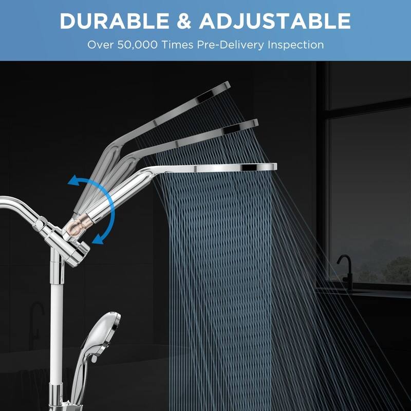Dual Handheld Shower Head Combo, 2 in 1 Rain Shower Heads System