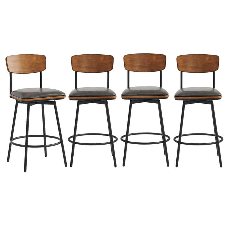 Spruce & Spring Claire Swivel Counter Height Bar Stool Set