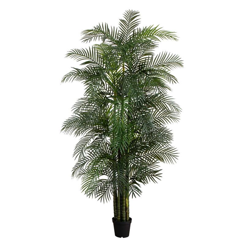 Potted Tropical Areca Palm Artificial Tree - 10' - Green