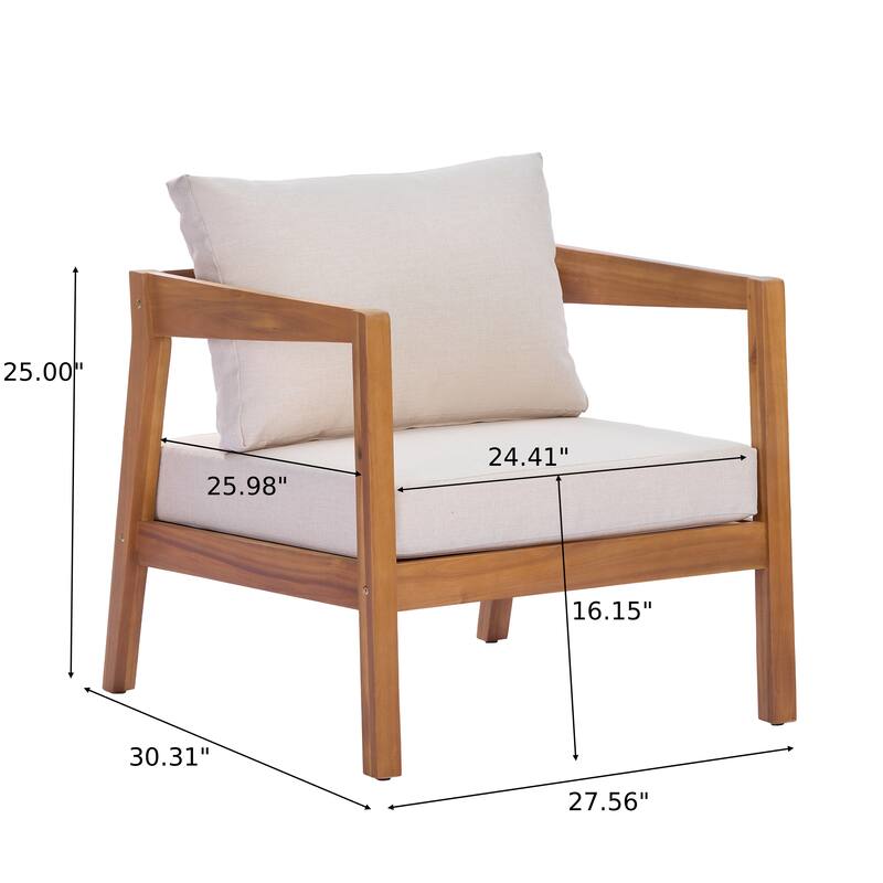 Christopher Knight Home Thalia Acacia Wood Outdoor Lounge Chair