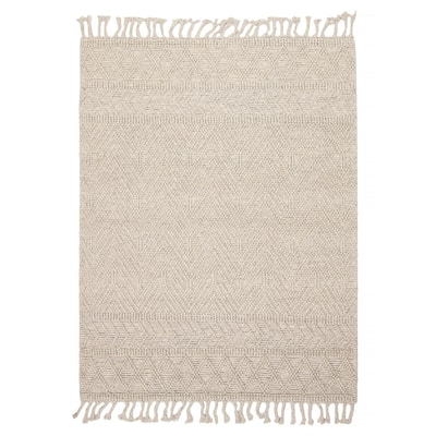 ECARPETGALLERY Braid weave Sienna Grey Wool Rug - 5'4 x 7'1