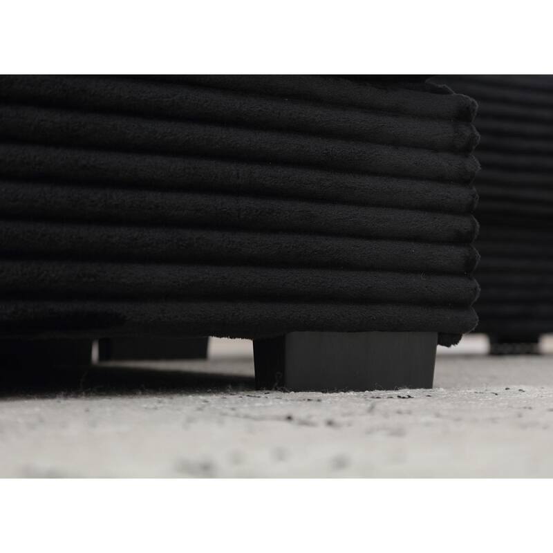 Sofa 111-in Casual Black 2 -seater Left Reclining Sectional - 8' x 10'