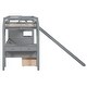 preview thumbnail 12 of 30, Twin over Twin Bunk Bed with Storage Staircase, Slide, and Desk, Grey