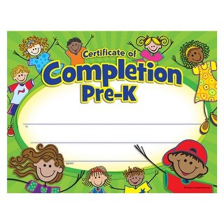 Pre-K Certificate of Completion, 50 Per Pack, 6 Packs - Bed Bath ...
