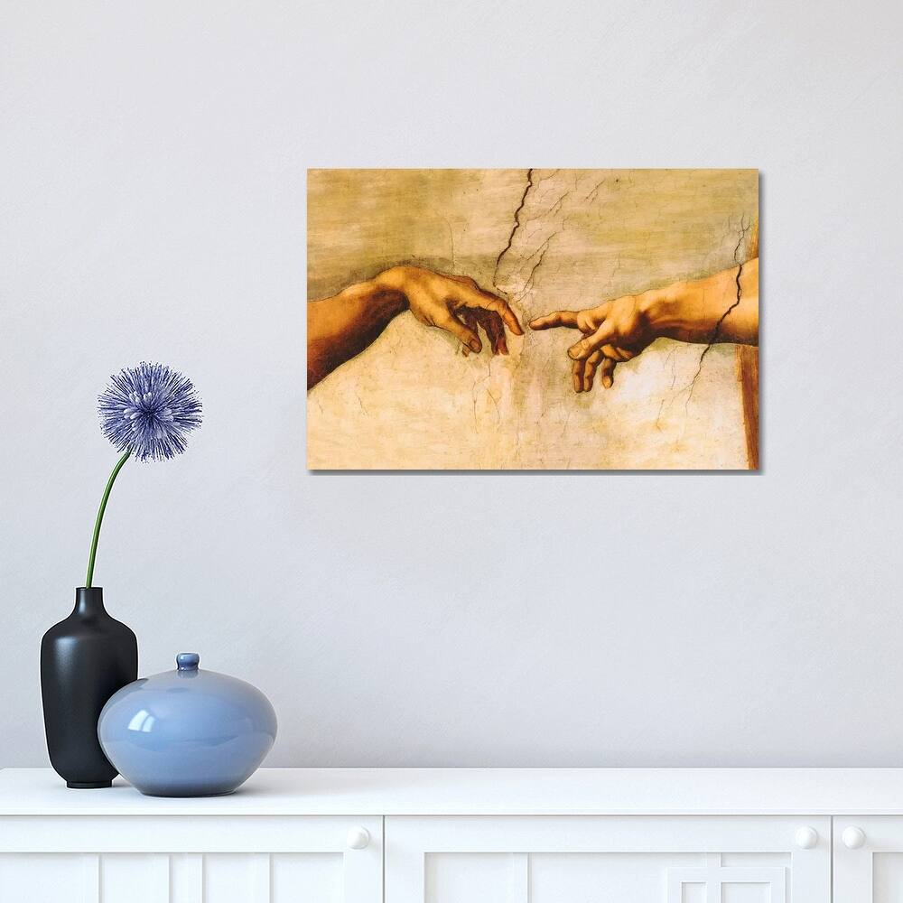 iCanvas "The Creation of Adam, C.1510" by Michelangelo Canvas Print