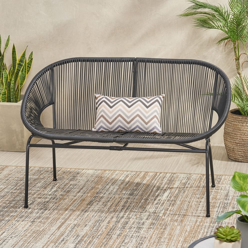 Naomi Outdoor Hammock Loveseat Bench by Christopher Knight Home