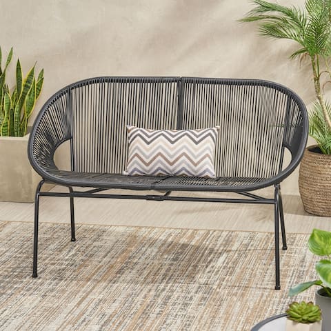 Naomi Outdoor Hammock Loveseat Bench by Christopher Knight Home