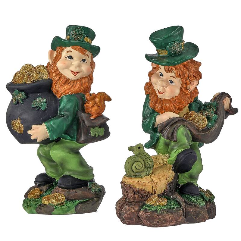 5.5" Resin Leprechaun Set of 2
