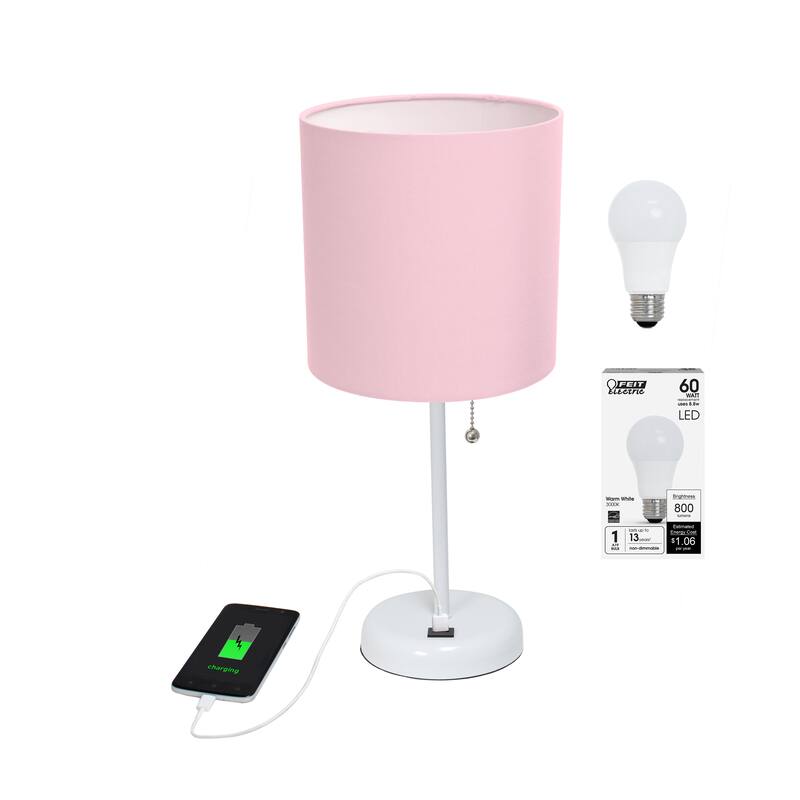 Simple Designs 19.5" Desk Lamp with Feit LED Bulb Included - 19.50