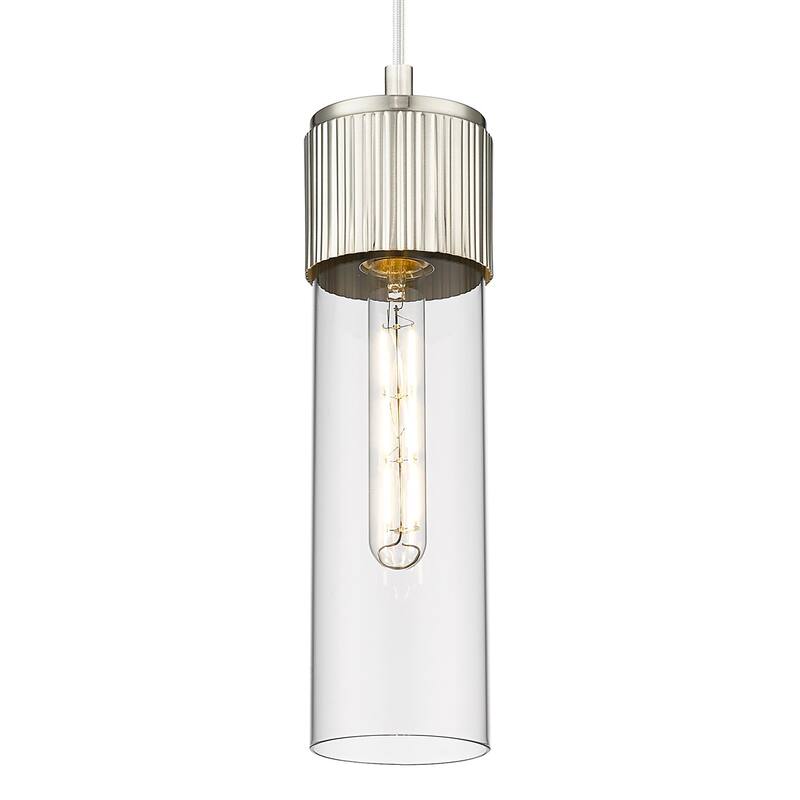 Innovations Lighting 428-1P-G428-12CL Bolivar 12" Tall Mini Pendant - Satin Nickel