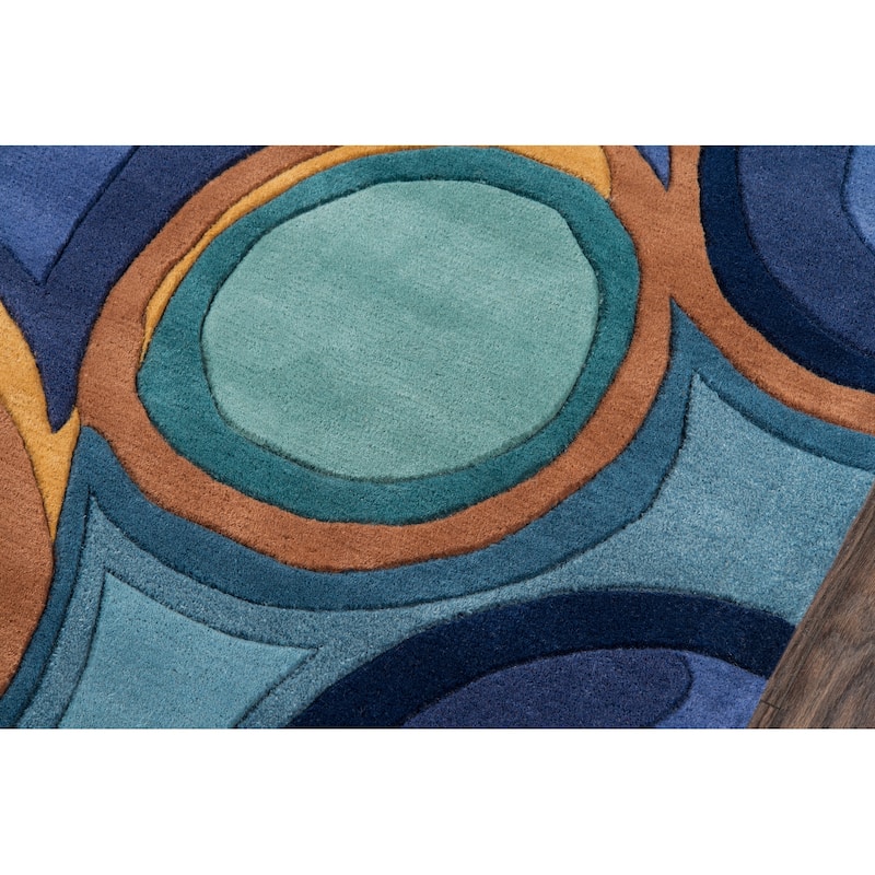 Momeni New Wave Hand Tufted New Zealand Wool Contemporary Geometric Area Rug