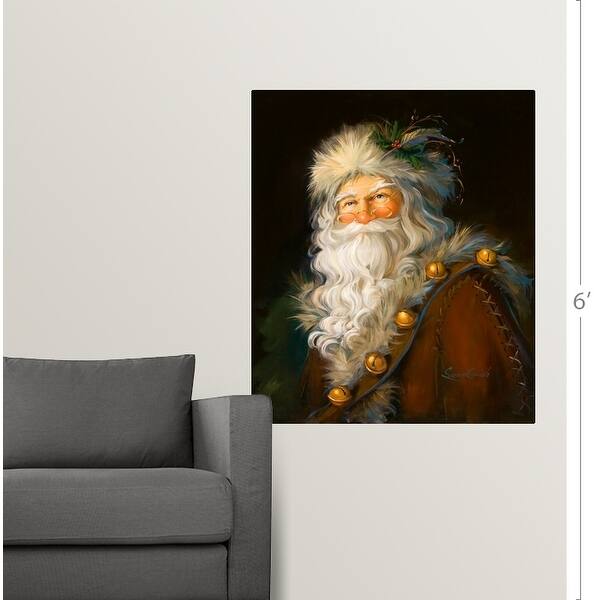 dimension image slide 0 of 6, "Father Christmas" Traditional Santa Winter Holiday Poster Print