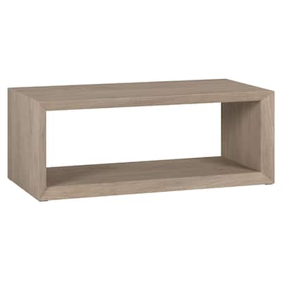48" Coffee Table with Shelf for Living Room Storage and Display - 48" x 23.38" x 18"