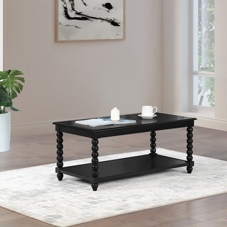 Elise Coffee Table in Black Finish - Bed Bath & Beyond - 42628843